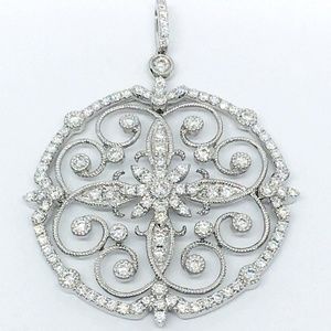 Daniel Waknine 18k White Gold Diamond Pendant
